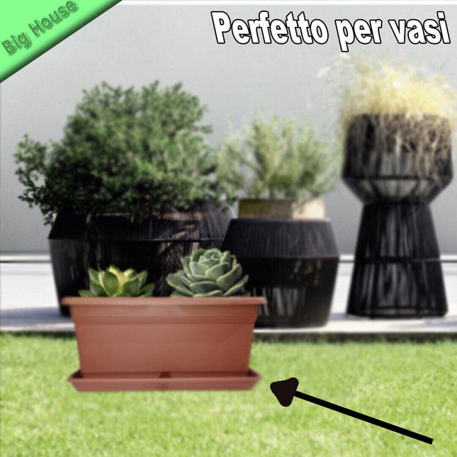 Sottovaso Rettangolare Per Vaso Mediterraneo Sottobalconetta Per Balconetta