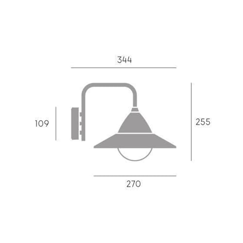 Sovil Applique Lato Basso Contemporanea Yukon Alluminio Metallo Grafite 20W Led Cct3