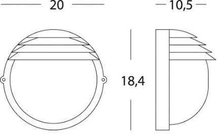 Sovil Illuminazione, Applique Tonda Piccola (Palpebra) - Linea Palpebra