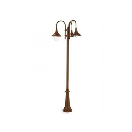 Sovil Illuminazione Palo Tre Luci Lampada Da Giardino 3 Luci E27 In Alluminio Linea Deluxe