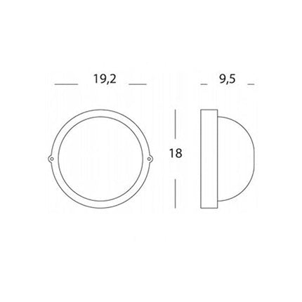 Sovil Illuminazione, Plafoniera Industriale Linea con Design a Gabbia e Forma Tonda Sovil