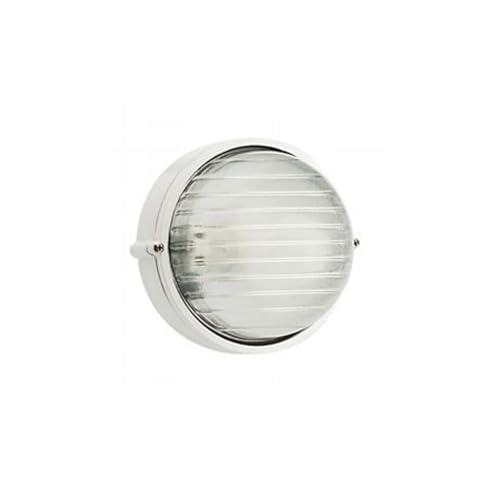 Sovil Illuminazione, Plafoniera Industriale Linea con Design a Gabbia e Forma Tonda Bianco Senza gabbia 100W Sovil