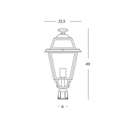 Sovil Illuminazione, Testa-Palo Ø60 - Linea Elegance