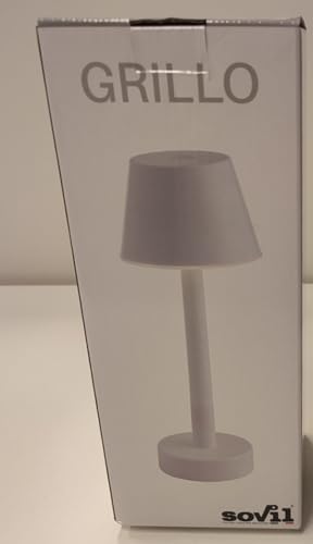 Sovil Lampada Da Tavolo Led Ricaricabile Grillo 3W 3000K Bianco - 9790102
