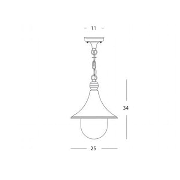 Sovil Lampara E27 Da Sospensione Soffitto Lampada In Alluminio Per Esterni, Sovil Illuminazione, Linea Lampara Sovil