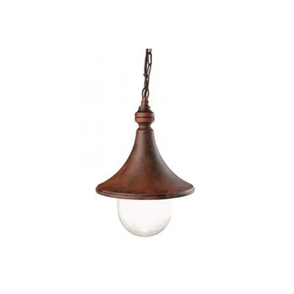 Sovil Lampara E27 Da Sospensione Soffitto Lampada In Alluminio Per Esterni - Ruggine