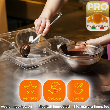Decora Stampo Uova Cioccolato Policarbonato Professionale