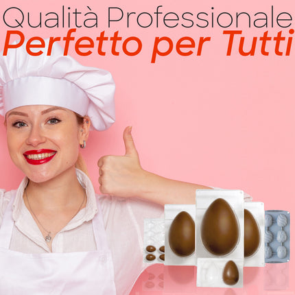 Decora Stampo Uova Cioccolato Policarbonato Professionale