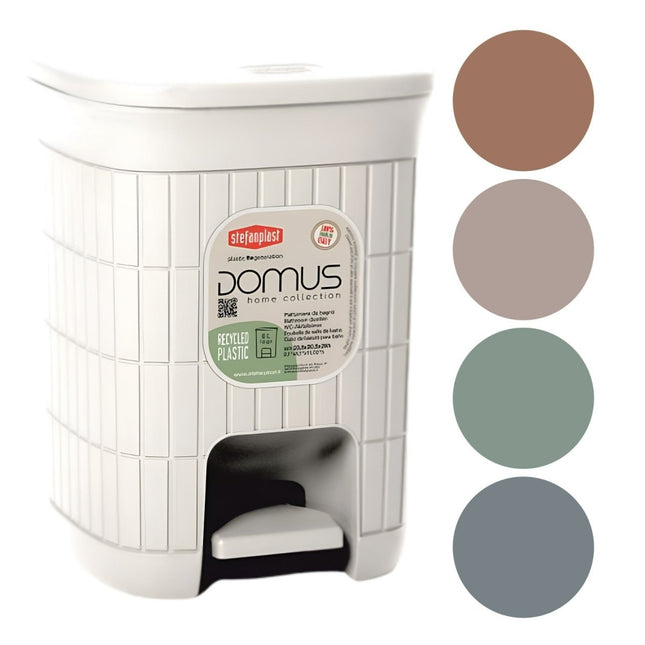 Stefanplast Pattumiera Cestino da Bagno con Pedale 6L Domus Plastica Piccola Stefanplast