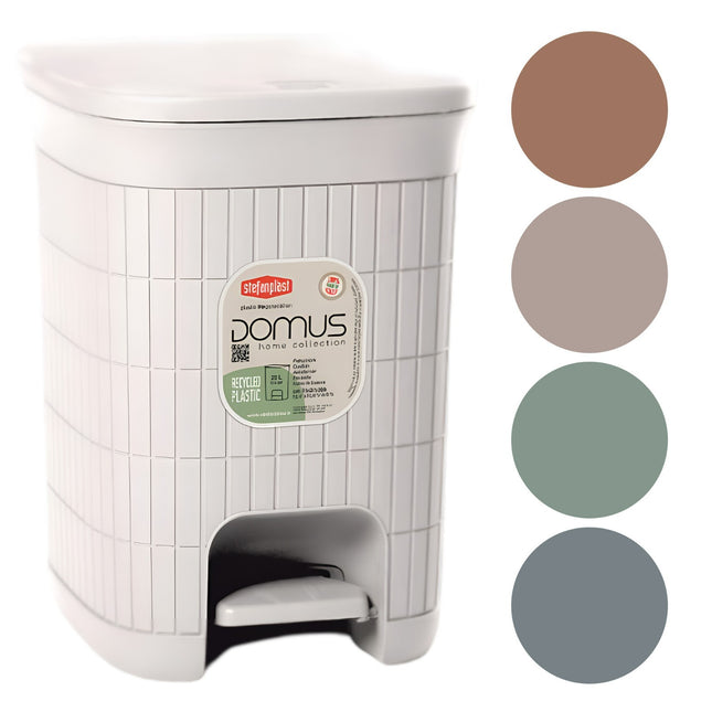 Stefanplast Pattumiera 20L Domus Media con Pedale Raccolta Differenziata Interni Stefanplast