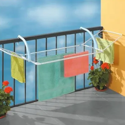 Gimi Stendi Brezza Bianco Blu Pratico Da Balcone Terrazzo Per Stendere Vestiti Panni Gimi