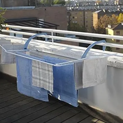 Gimi Stendi Brezza Bianco Blu Pratico Da Balcone Terrazzo Per Stendere Vestiti Panni Gimi