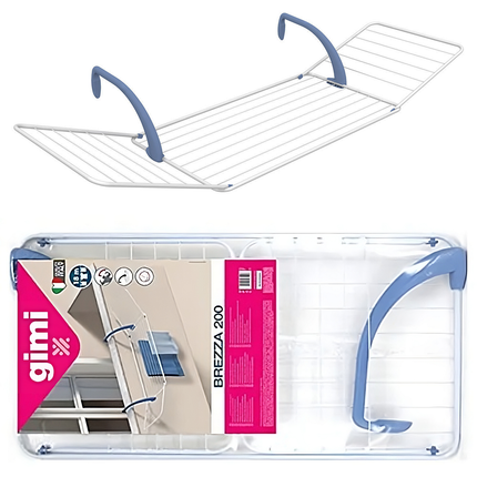 Gimi Stendi Brezza Bianco Blu Pratico Da Balcone Terrazzo Per Stendere Vestiti Panni Gimi
