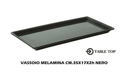 Vassoio Melamina Rett.Re Cm.35X17X2H Nero-8053369010830