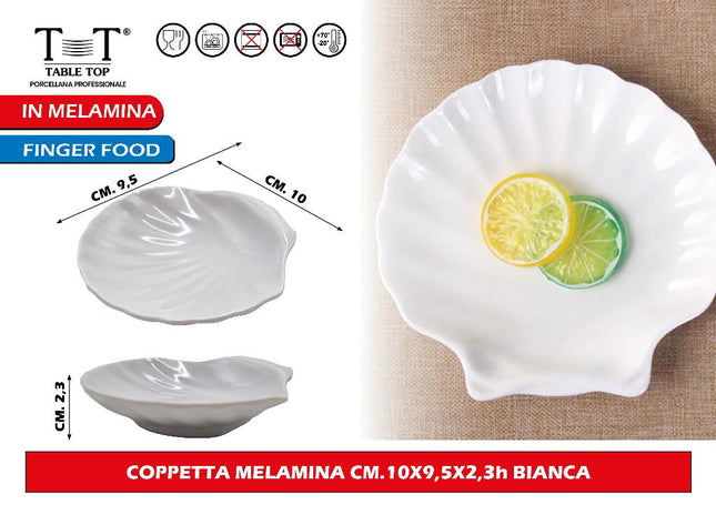Coppetta Melamina Cm.10X9,5X2,3H Bianca Table Top
