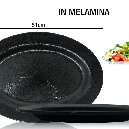 Vassoio Melamina Ovale Cm.51X36X4