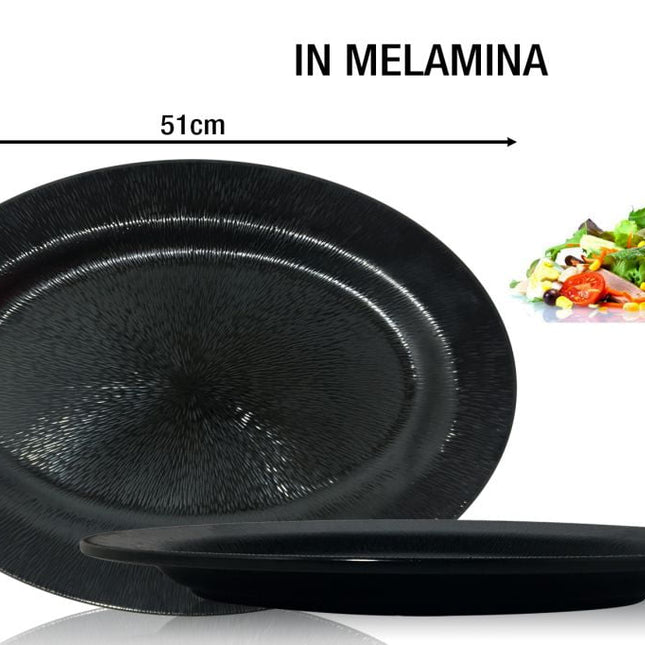 Vassoio Melamina Ovale Cm.51X36X4