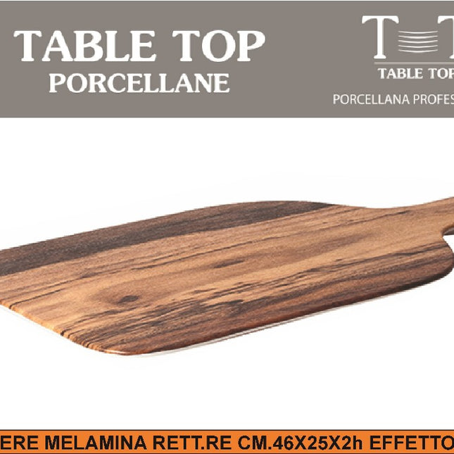 Tagliere Melamina Rett.Re Cm.46X25X2H Effetto Legno Table Top