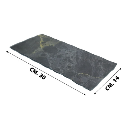 Table Top Vassoio Rettangolare In Melamina Di Design Elegante Per Servire E Presentare Alimenti 30×14 cm Table Top