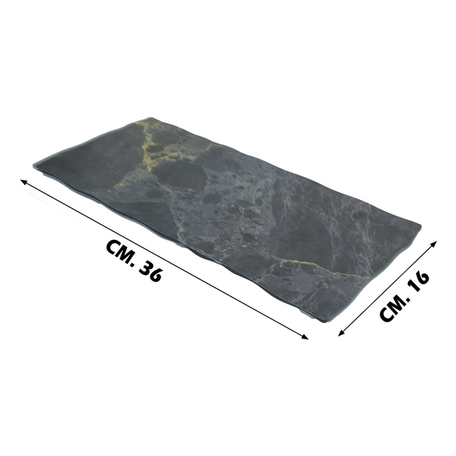 Table Top Vassoio Rettangolare In Melamina Di Design Elegante Per Servire E Presentare Alimenti 36×16 cm Table Top