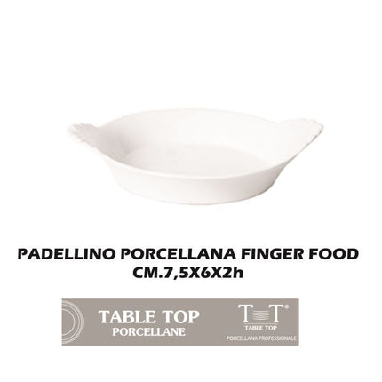 Padellino Porcellana Finger Food Cm.7,5X6X2H Table Top