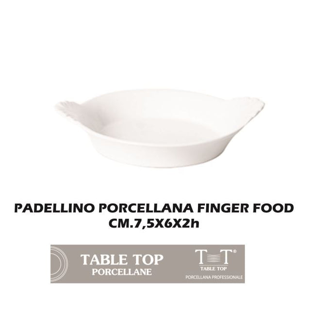 Padellino Porcellana Finger Food Cm.7