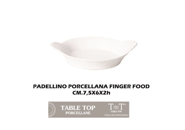 Padellino Porcellana Finger Food Cm.7,5X6X2H Table Top