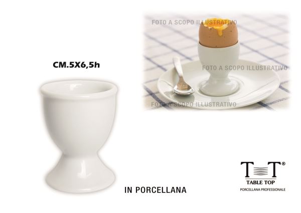Portauovo Porcellana Con Piede Cm.5X6