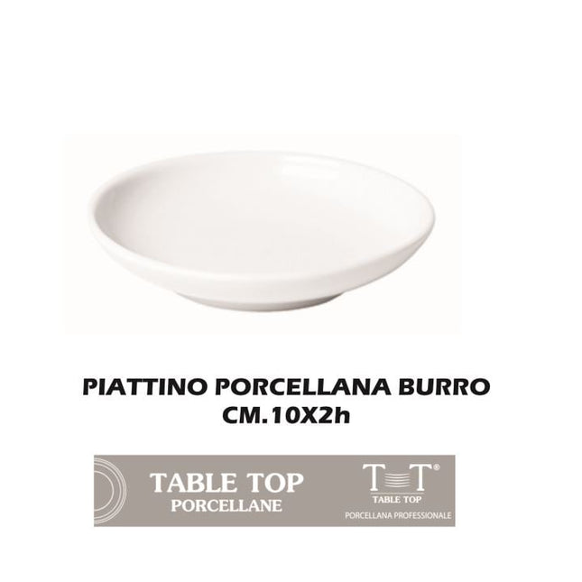 Piattino Porcellana Burro Tondo Cm.10X2H-8053369011127