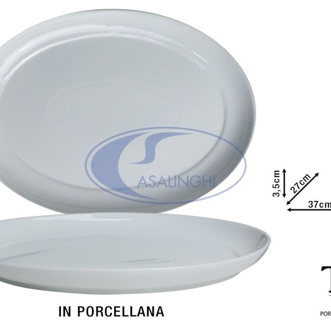 Vassoio Ovale Cm.37X27X3