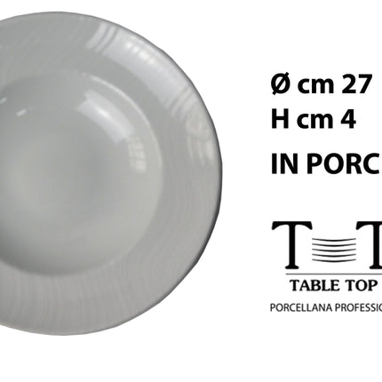 Table Top Set Piatti Waves in Porcellana Professionale Lavabili in Lavastoviglie Table Top
