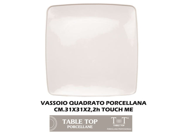 Table Top Vassoio Quadrato Touch Me In Materiale Resistente Per Uso Quotidiano E Decorativo 31x31x2,2 cm Table Top