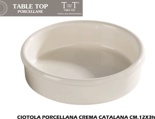 Ciotola Porcellana Crema Catalana Cm.12X3H-8033406672290