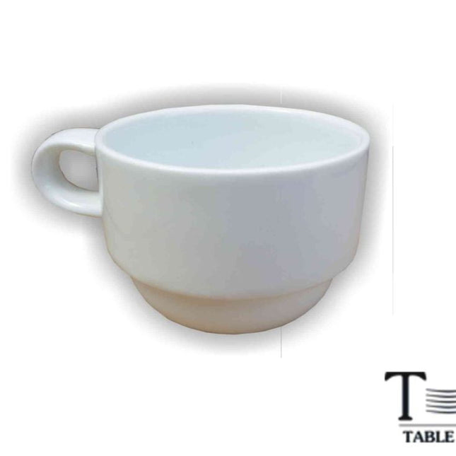 Tazzina Da Caffe’ Impilabile Senza Piattino Bianco