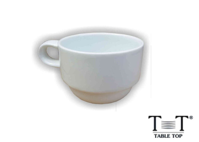 Tazzina Da Caffe’ Impilabile Senza Piattino Bianco Table Top
