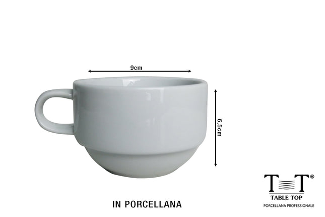 Tazzina Da Colazione Impilabile Senza Piattino Bianco Table Top