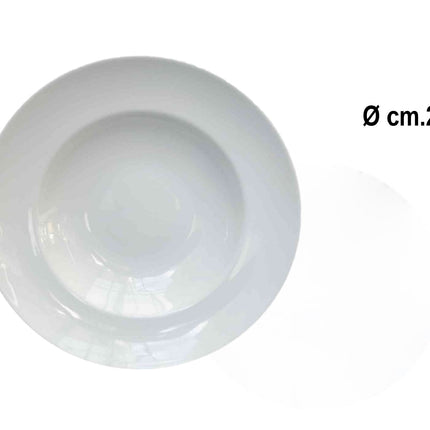 Piatto Pasta Bowl Tondo Porcell. Bianco Cm.29