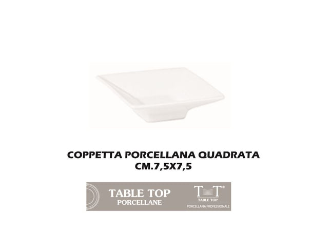 Coppetta Porcellana Quadrata Cm.7,5X7,5 Table Top