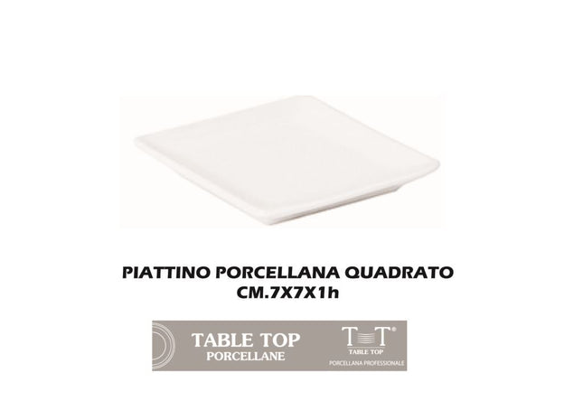 Table Top Piattino Porcellana Quadrato Di Varie Dimensioni Per Uso Versatile In Cucina E Tavola Table Top