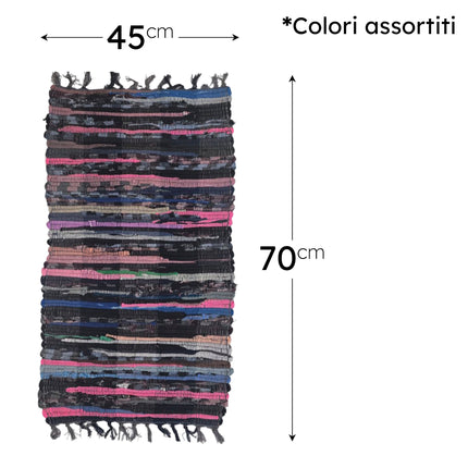 Sicignano Tappeto Solemar In Cotone: Calore Mediterraneo E Versatilità Per Ogni Ambiente Della Tua Casa 45x70 cm Casalinghi Sicignano