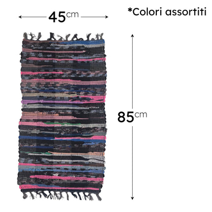 Sicignano Tappeto Solemar In Cotone: Calore Mediterraneo E Versatilità Per Ogni Ambiente Della Tua Casa 45x85 cm Casalinghi Sicignano