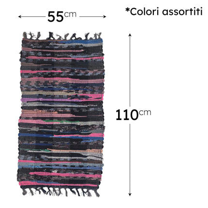 Sicignano Tappeto Solemar In Cotone: Calore Mediterraneo E Versatilità Per Ogni Ambiente Della Tua Casa 55x110 cm Casalinghi Sicignano