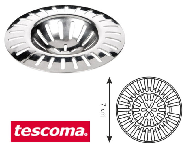 FILTRO LAVELLO IN ACCIAIO INOX DIAM. CM.7 ACQUARIO CUCINA Tescoma