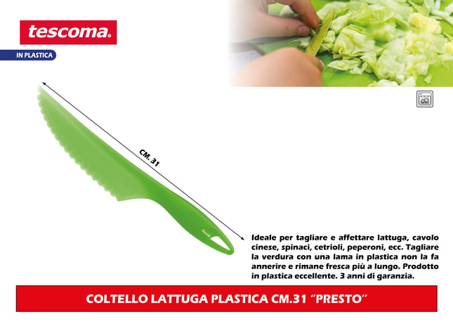 Coltello Lattuga Plastica Cm.31 ''Presto'' Tescoma
