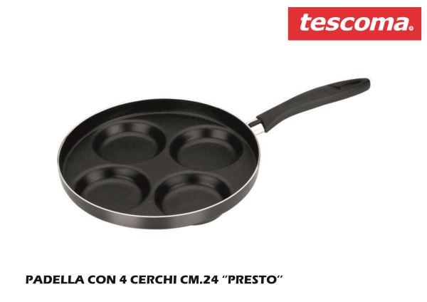 Padella Con 4 Cerchi Cm.24 Presto-8595028435498