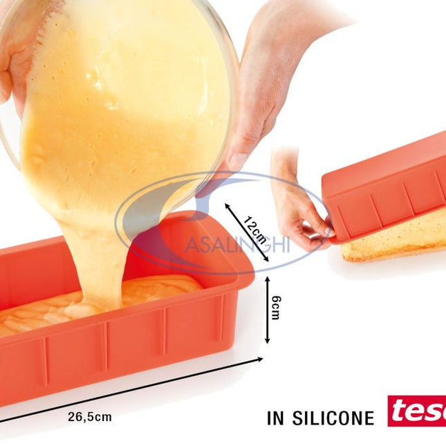 Tescoma STAMPO PLUMCAKE SILICONE CM.26,5X12X6h DOLCI CUCINA Tescoma