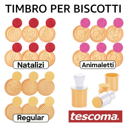 Timbro X Biscotti 6 Decori Delicia Tescoma per Decorare Biscotti e Dolci Vari Tescoma