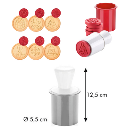 Timbro X Biscotti 6 Decori Delicia Tescoma per Decorare Biscotti e Dolci Vari Tescoma