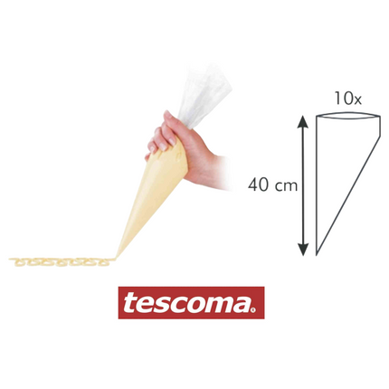 Borsa X Decorazione per Cucina Cm.30-40 Set 10 Pz. Con Beccucci Monouso E Tessuto