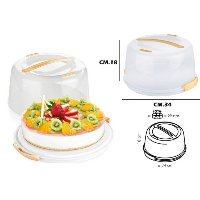 Copritorta C/Tavol.Refrigerante Cm.34X18H Tondo